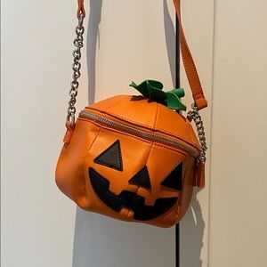 Festive Orange Pumpkin Crossbody Bag